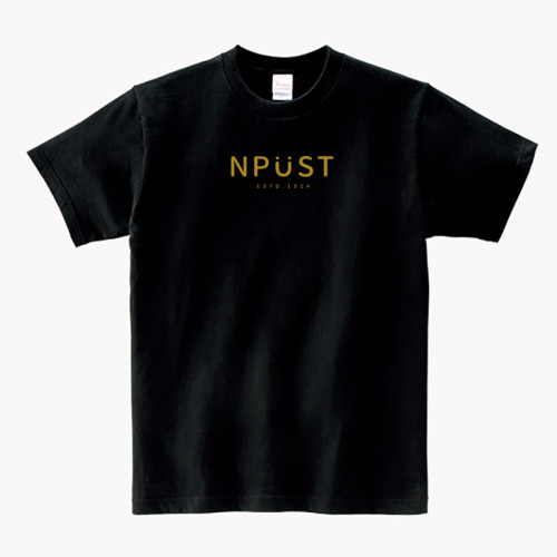 【少量現貨，售完不補】NPUST簡約微笑純棉短T_黑色
