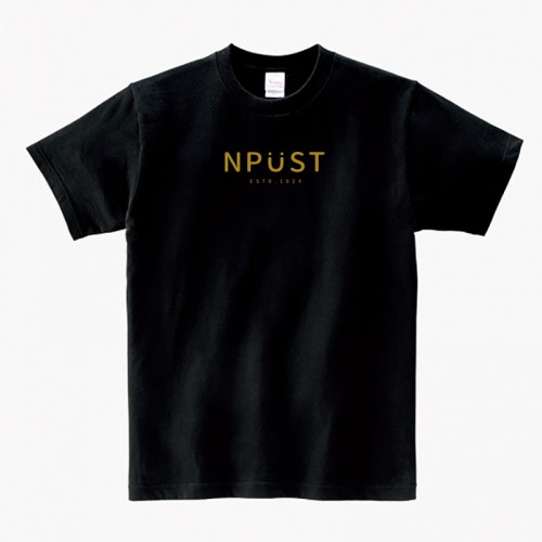 【少量現貨，售完不補】NPUST簡約微笑純棉短T_黑色