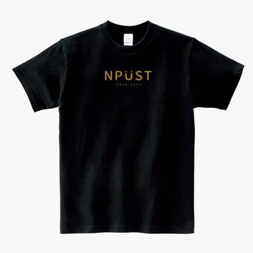 NPUST簡約微笑純棉短T_黑色