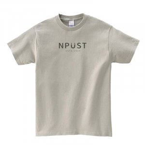 NPUST簡約微笑純棉短T_銀灰