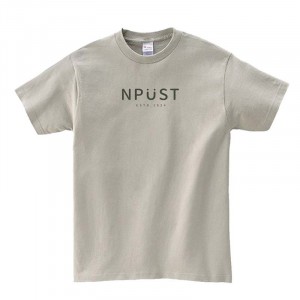 【少量現貨,售完不補】NPUST簡約微笑純棉短T_銀灰