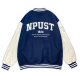 【百年限定款】NPUST百字美式經典棒球外套_深藍