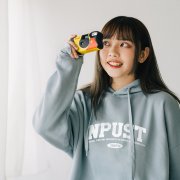 【百年限定款，最後1件，售完不補】NPUST_100TH經典款落肩帽T_冰淇淋藍