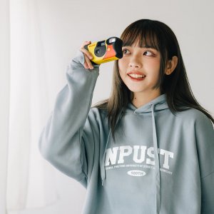 【百年限定款，最後1件，售完不補】NPUST_100TH經典款落肩帽T_冰淇淋藍