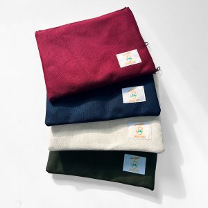 【百年限定款，最後5個米白】百年屏科布標帆布收納袋_米白/丈青/墨綠/酒紅