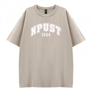NPUST好涼的寬版短T_花生冰(淺卡其)