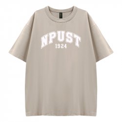 NPUST好涼的寬版短T_花生冰(淺卡其)