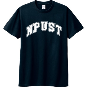 【最後現貨,售完不補】NPUST經典字框純棉短T_深藍