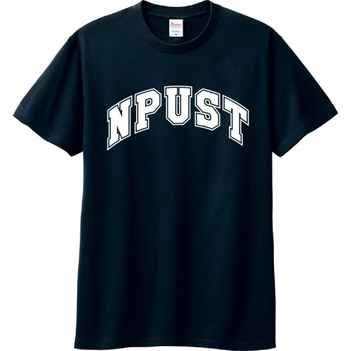 【最後現貨，售完不補】NPUST經典字框純棉短T_深藍