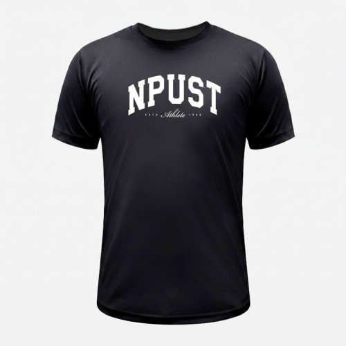 NPUST經典款超細纖維排汗短T_黑
