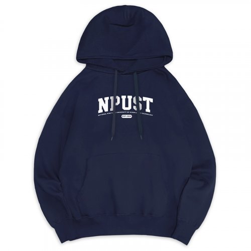 NPUST經典款刷毛帽T_深藍
