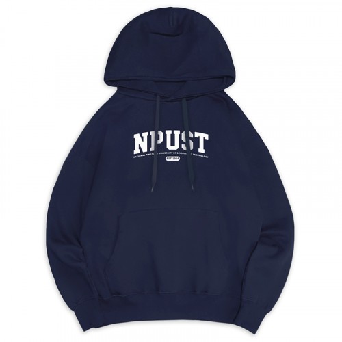 NPUST經典款刷毛帽T_深藍 NPUST經典款刷毛帽T_深藍