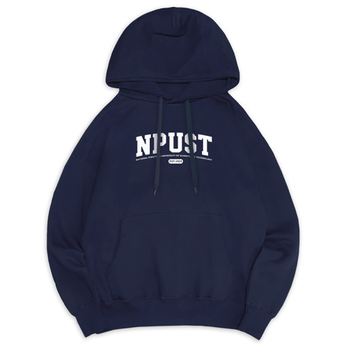 NPUST經典款刷毛帽T_深藍