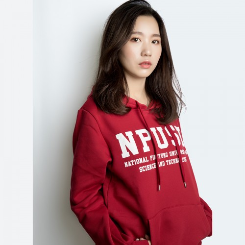 【最後兩件，售完不補】NPUST經典款刷毛帽T_酒紅