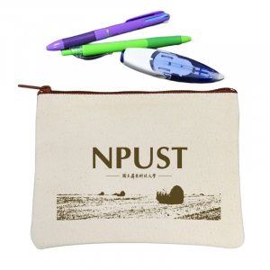 【團購商品，10個起做】NPUST校園精選校景牧場帆布收納袋_米白