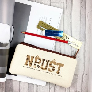 【團購商品,10個起做】NPUST石虎限定款帆布筆袋_米白