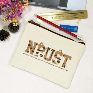 【團購商品,10個起做】NPUST石虎限定款帆布收納袋_米白