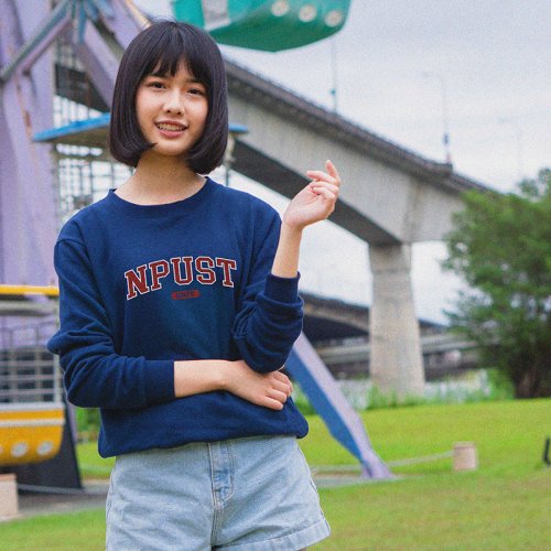 NPUST經典款美式大學T_深藍