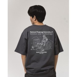 NPUST校園日常插畫寬版短T_暗夜灰
