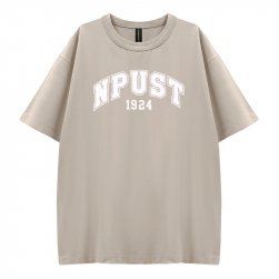 NPUST好涼的寬版短T_花生冰(淺卡其)